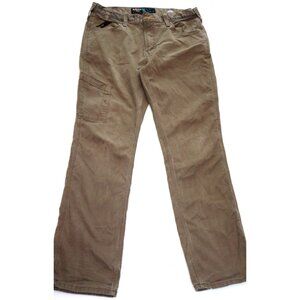 Ariat Rebar Slim Straight Leg Work Pants 34x34 Khaki Durable Outdoor